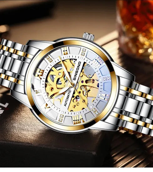 Binbond 6020 – Men’s Automatic Mechanical Watch with Day & Date Feature