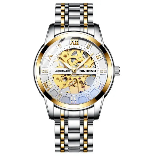 Binbond 6020 – Men’s Automatic Mechanical Watch with Day & Date Feature