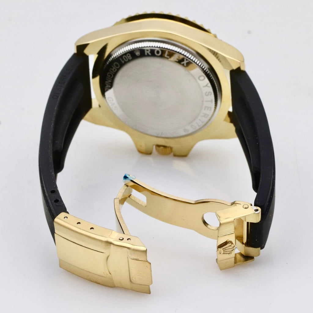 RLX Master Lock C-710 – Premium 42mm Yellow Gold Watch with PVC Strap
